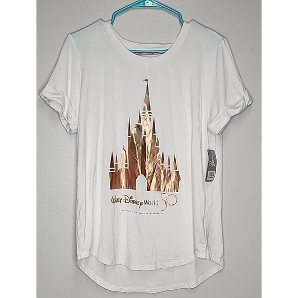 New NWT Walt Disney World Parks 50th Anniversary Castle T-Shirt Women’s L - Picture 5 of 10